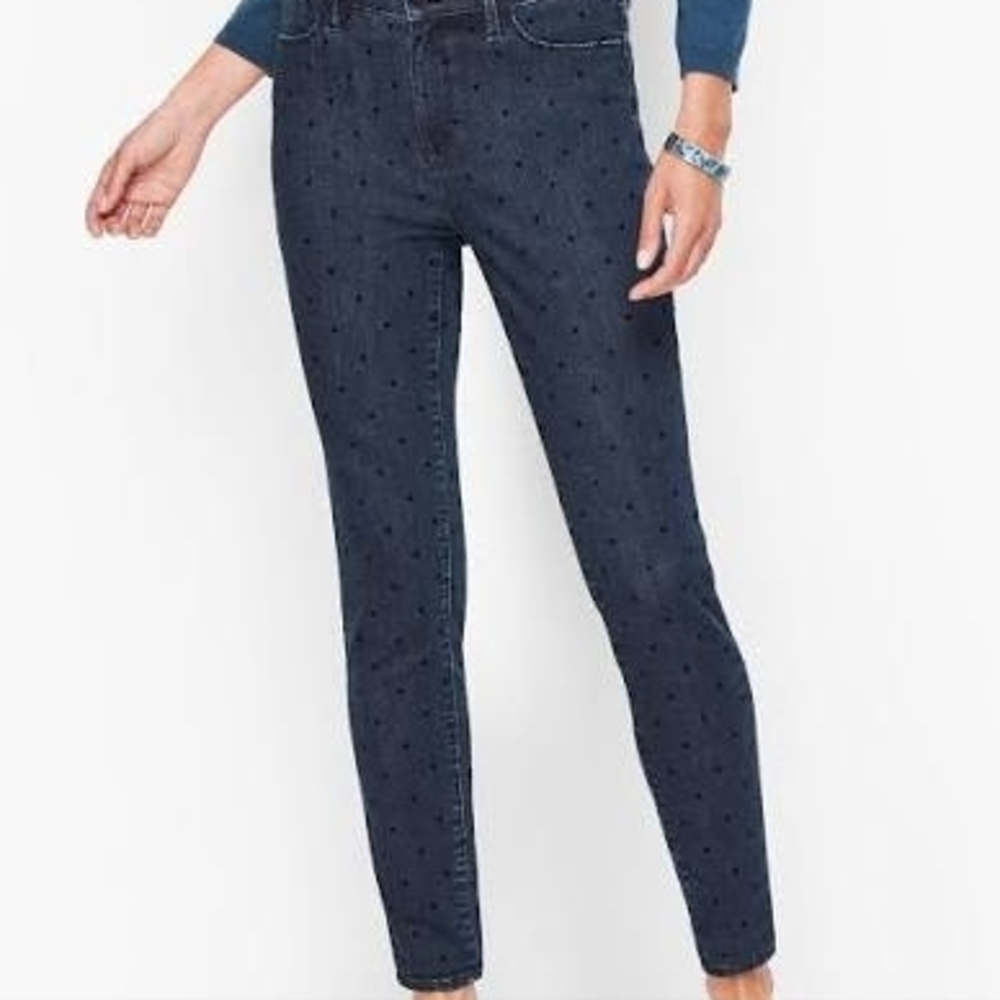 Talbots Navy Polka Dot Jeggings